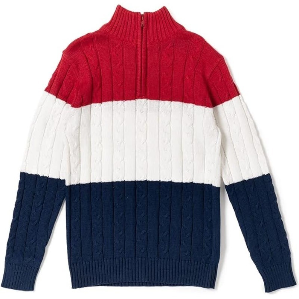 Cozeeme Half Zip Long Sleeve Sweater in Multi, Size M​​​​​